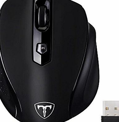 Pictek Wireless Mouse, [Hot Sales Version]Pictek Wireless Laptop Mouse Computer Mice PC Mouse with Nano Receiver 6 Buttons 2400 DPI 5 Adjustment Levels Auto Sleeping For Windows Mac